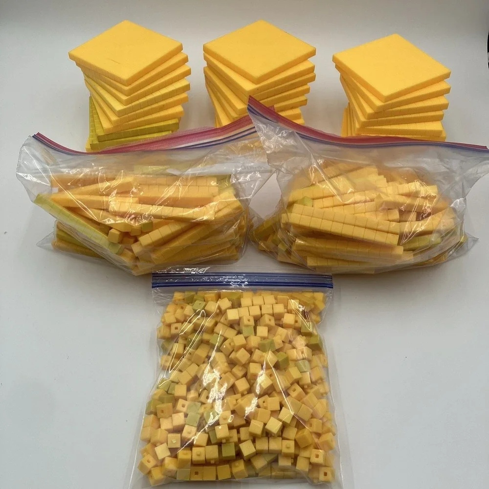 McGraw Hill Math Manipulatives Base Ten Counting Blocks Lot 1s, 10s, 100s
